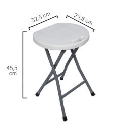 Taburete Plegable 33x30x45cm