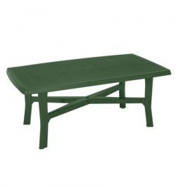 Mesa Resina Verde 180x100 cm.