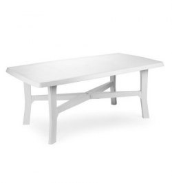 Mesa Resina Blanca 180x100 cm.