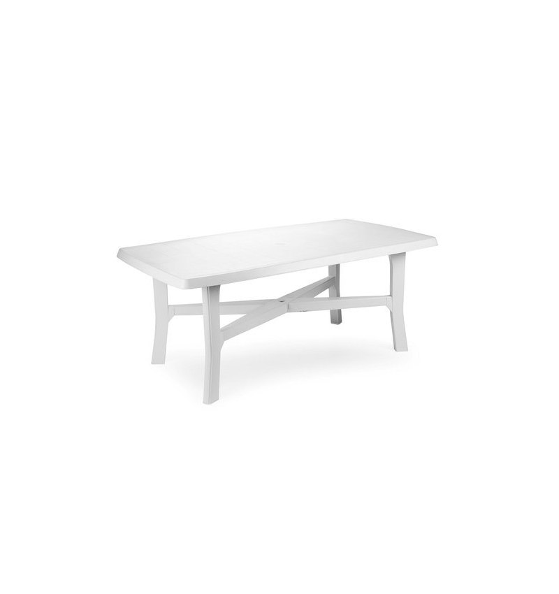 Mesa Resina Blanca 180x100 cm.