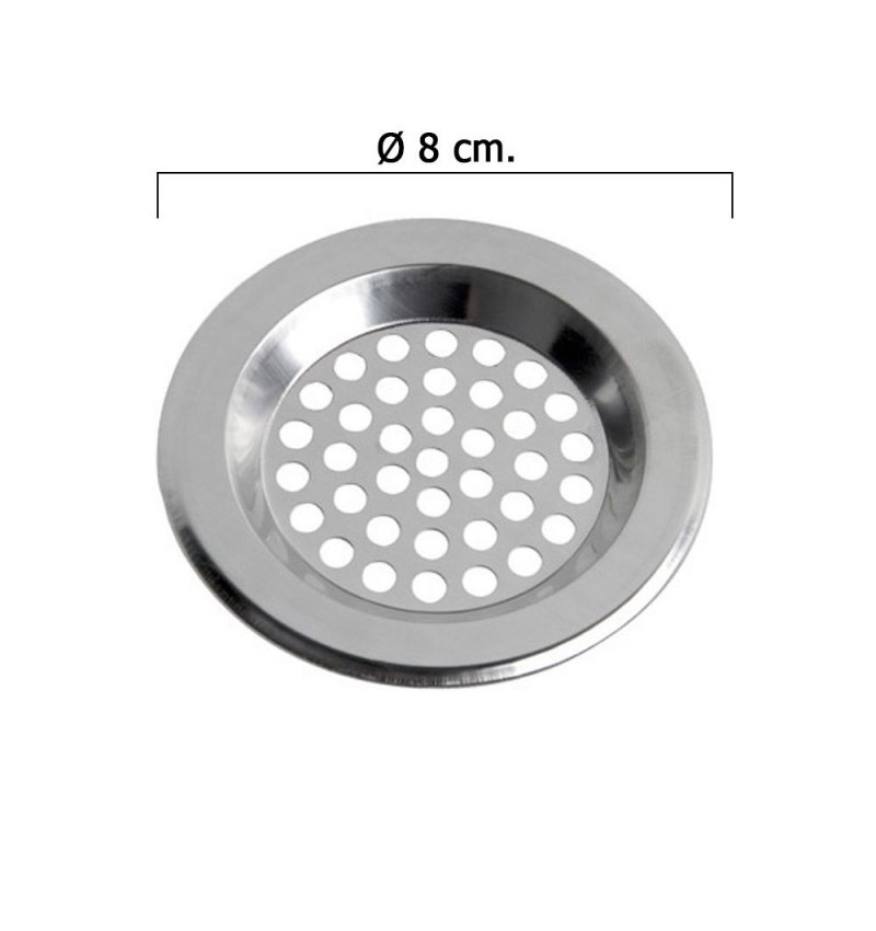 Filtro Cestillo Para Lavabo / Fregadero Inoxidable 8 cm.