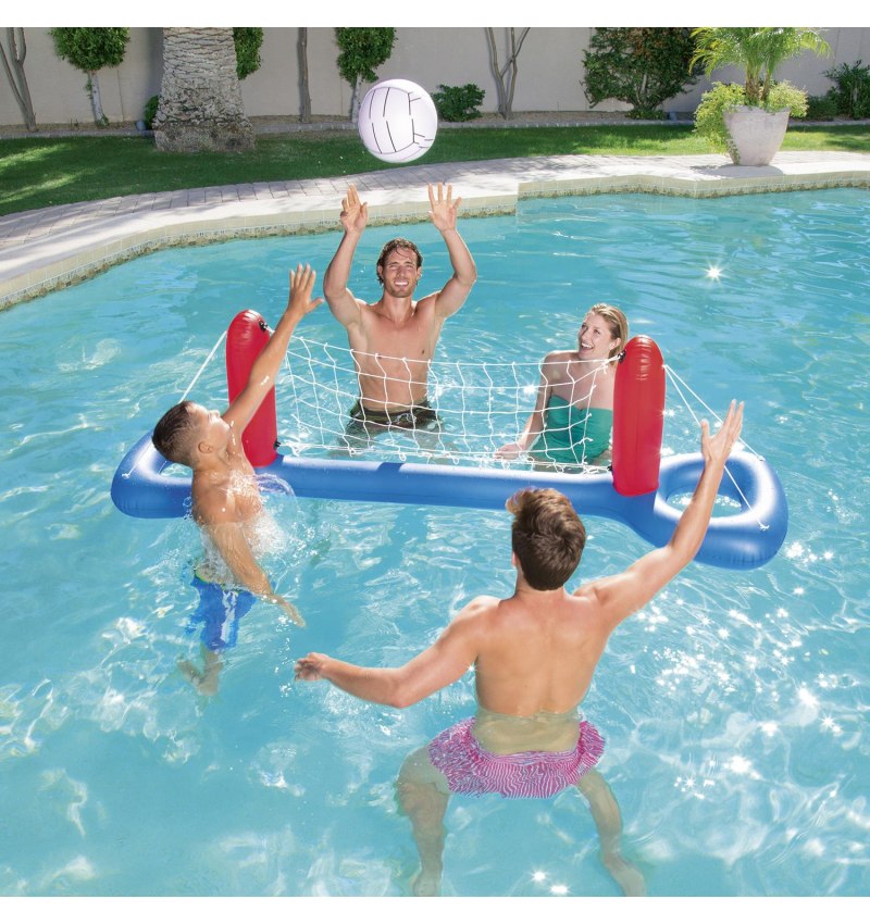 Flotador Red De Volley 244x64 cm. Con Pelota 41 cm.