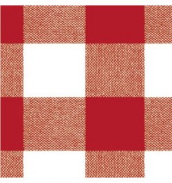 Mantel Hule Rollo 140 cm. x 20 metros Cuadros Rojos