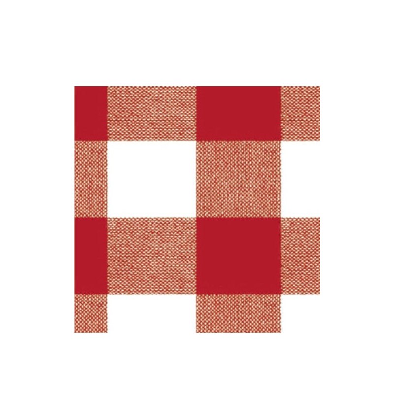 Mantel Hule Rollo 140 cm. x 20 metros Cuadros Rojos