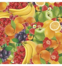 Mantel Hule Rollo 140 cm. x 20 metros Frutas