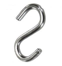 Gancho "S" Hierro Zincado  60 mm.   "Uso Doméstico"