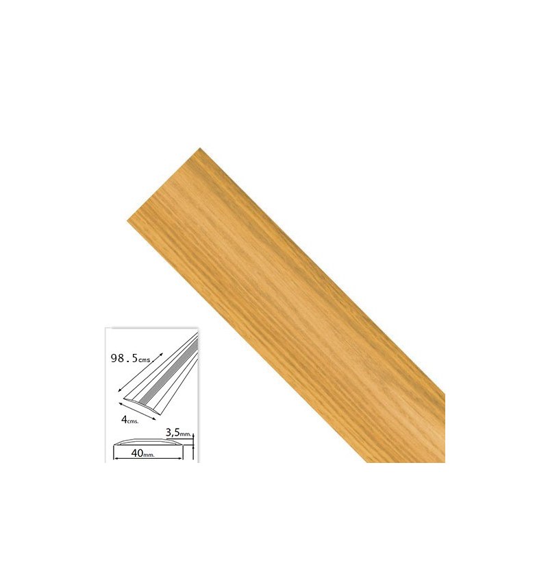 Tapajuntas Adhesivo Para Moquetas Metal Roble   98,5 cm.