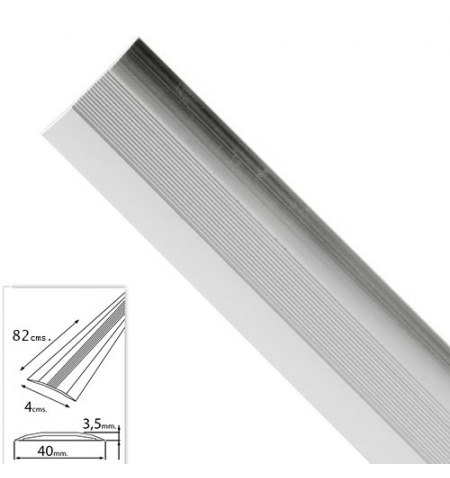 Tapajuntas Adhesivo Para Moquetas Metal Plata   82,0 cm.