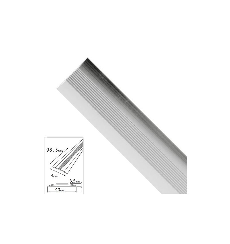 Tapajuntas Adhesivo Para Moquetas Metal Plata   98,5 cm.