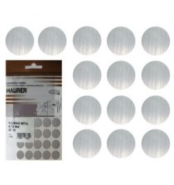 Tapatornillos Adhesivos Gris Metalizado. (Blister 20 unidades)