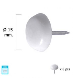 Deslizante Pequeño Blanco Ø15 (Blister 8 Unidades)