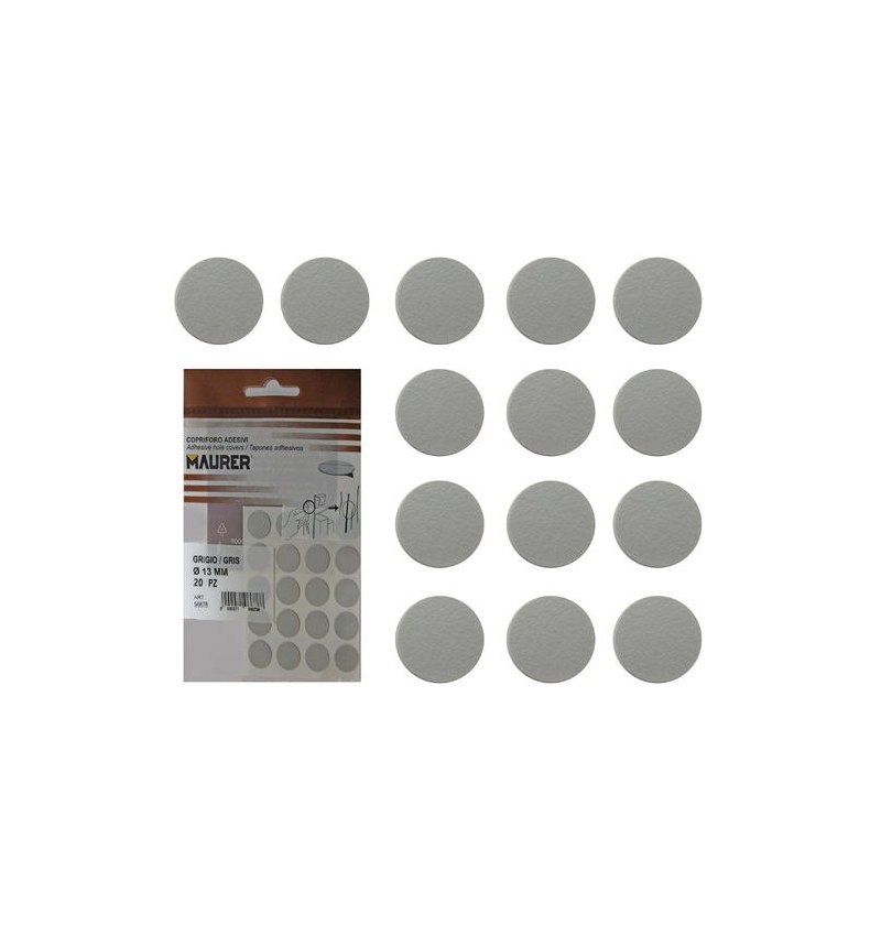Tapatornillos Adhesivos Gris (Blister 20 unidades)
