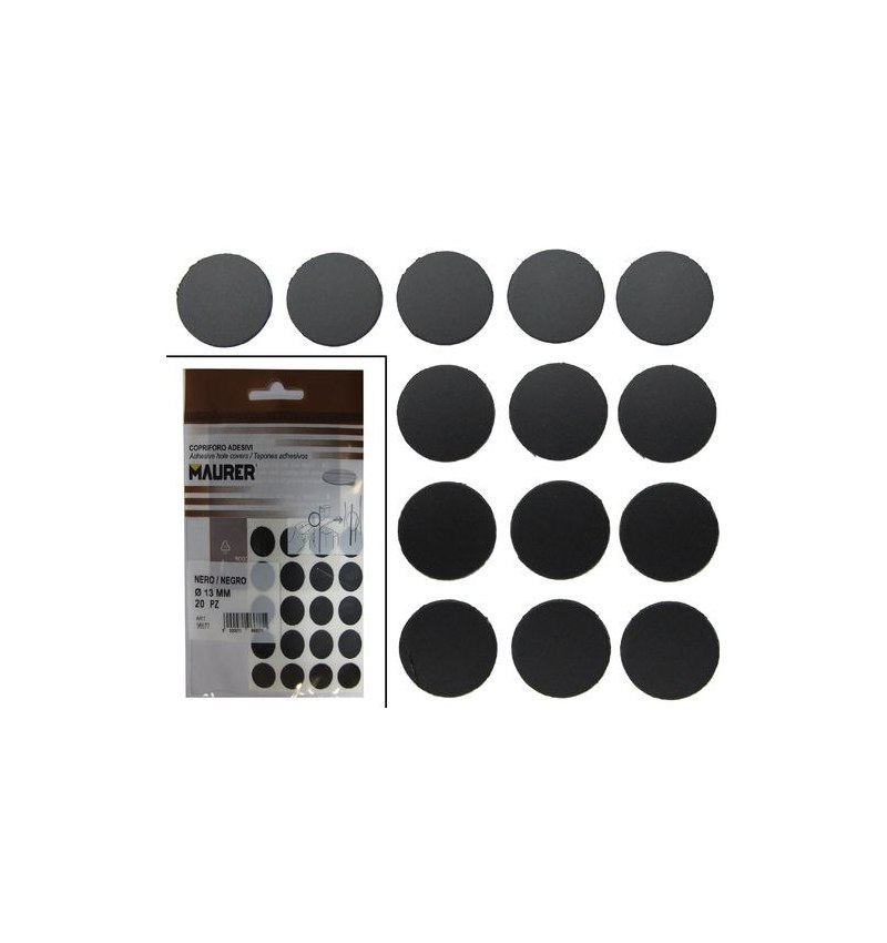 Tapatornillos Adhesivos Negro (Blister 20 unidades)