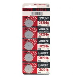 Pila Boton Litio CR2016 (Blister 5 Pilas)