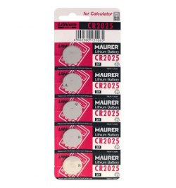 Pila Boton Litio CR2025 (Blister 5 Pilas)