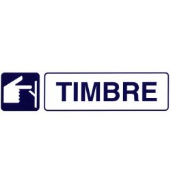 Rotulo Adhesivo 250x63 mm. Timbre