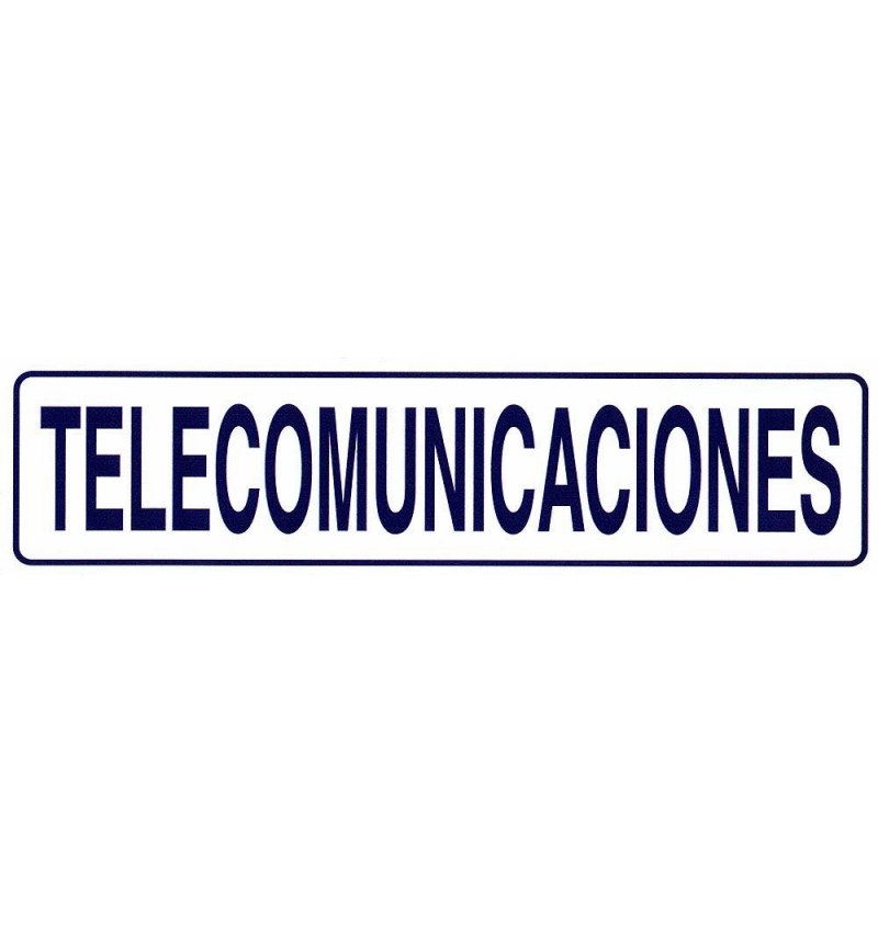 Rotulo Adhesivo 250x63 mm. Telecomunicaciones