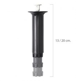 Pata Regulable Fija 13 / 20 cm. Negro
