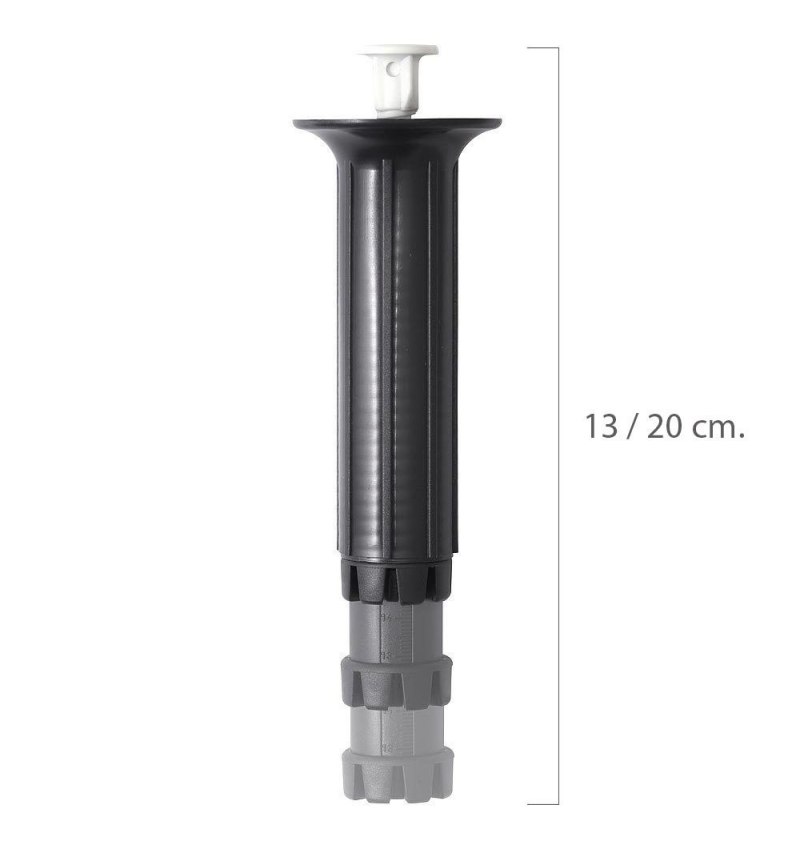 Pata Regulable Fija 13 / 20 cm. Negro