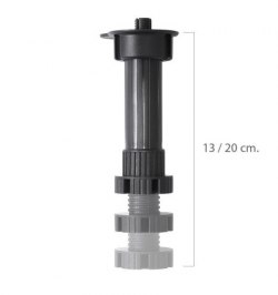 Pata Regulable Desmontable 13 / 20 cm. Negro