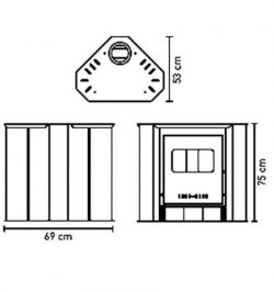 Estufa Leña Esquina  10,5 kW.