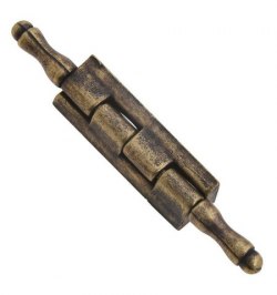 Bisagra Desmontable Con Pasador y Remate Oro Viejo 74 mm.