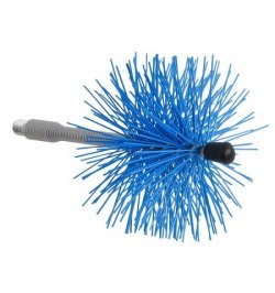 Deshollinador Cepillo Nylon Eje Flexible 120 mm.