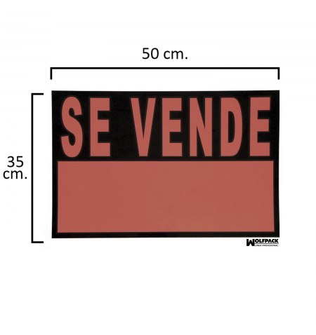 Cartel Se Vende  50x35 cm.