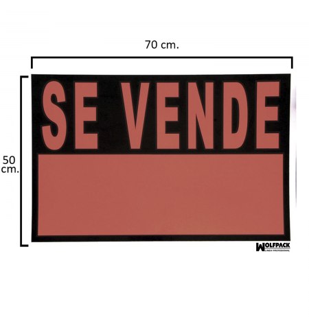 Cartel Se Vende  70x50 cm.