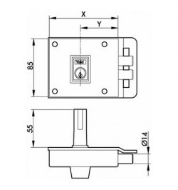 Cerradura Azbe    6-0-10-hn/ Izquierda