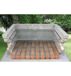 Parrilla Barbacoa Extensible 60/70x40cm Zincada