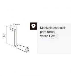 Manivela Para Torno Persiana Corta Blanca