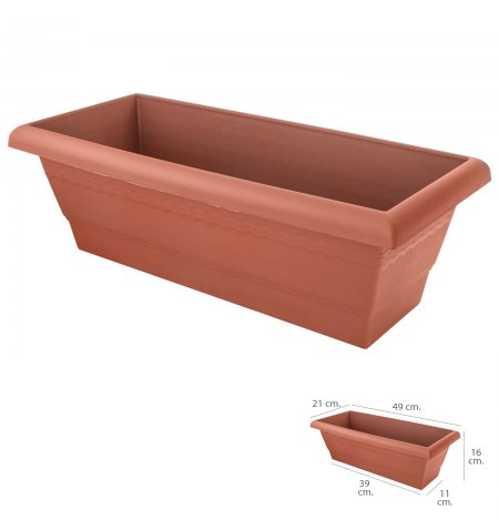 Jardinera Balcon Saturnia 49x21x16 cm.