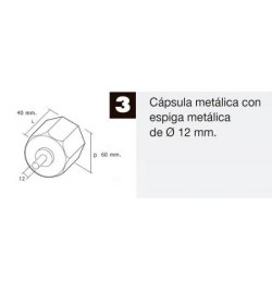 Capsula Persiana Metalica Con Espiga Para Eje 60 mm.